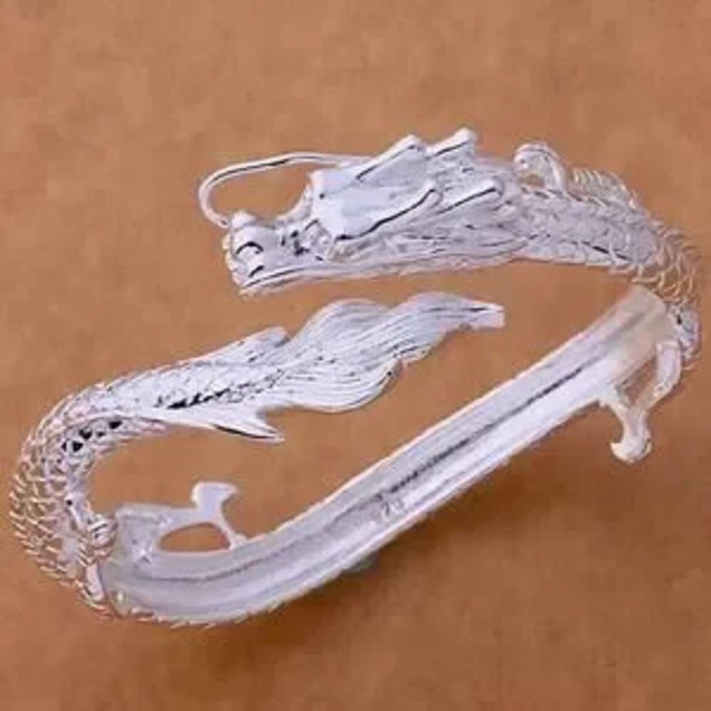 Sterling Silver Dragon Bangle Bracelet Game of Thrones Party